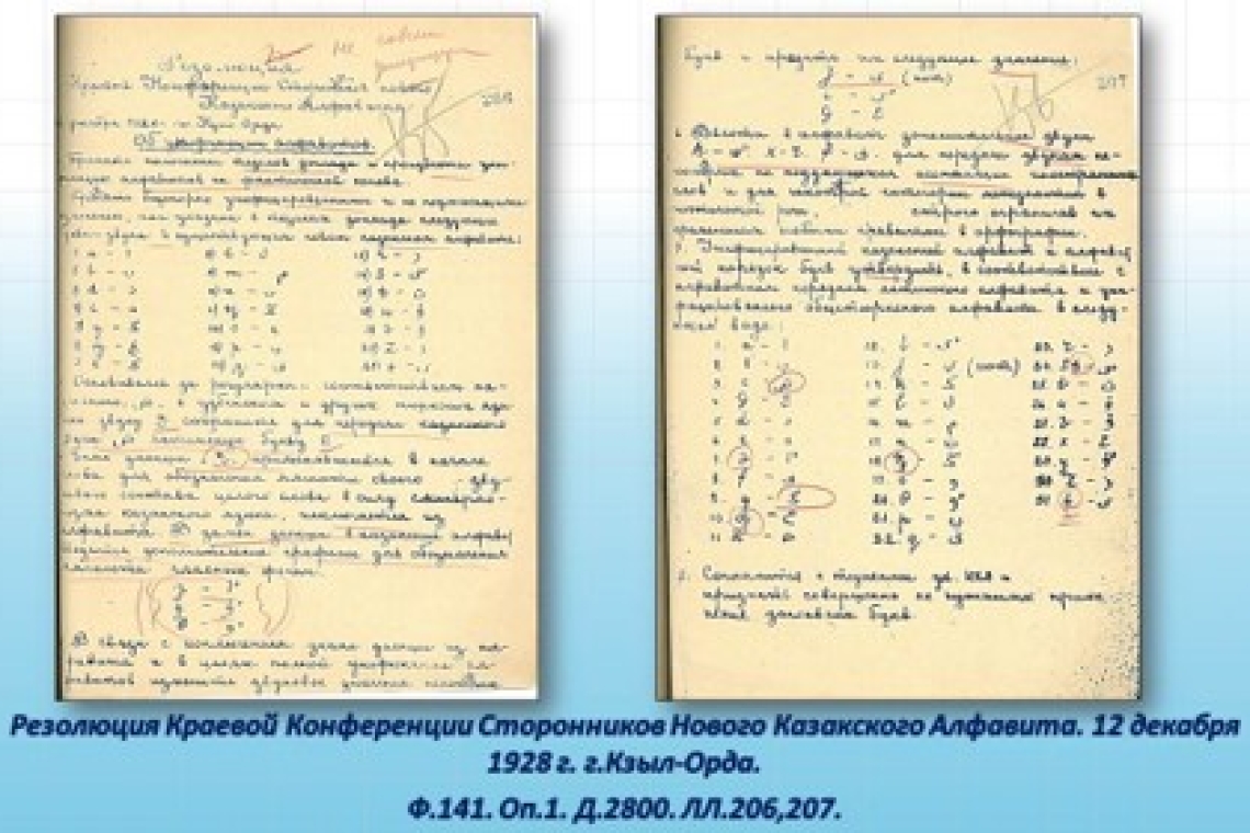 Тарихи құжат: 1928 жылғы қазақ әліпбиін латыншаға көшіру резолюциясы